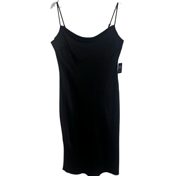 Express Dresses & Skirts - Express Black Slip Dress NWT | Size Large | Minimalist Unlined Spaghetti Strap
